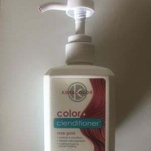 Rose gold wash in temporary hair dye